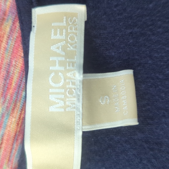 Michael Michael Kors Layered Look Tank Navy Blue twofer - Picture 6 of 10